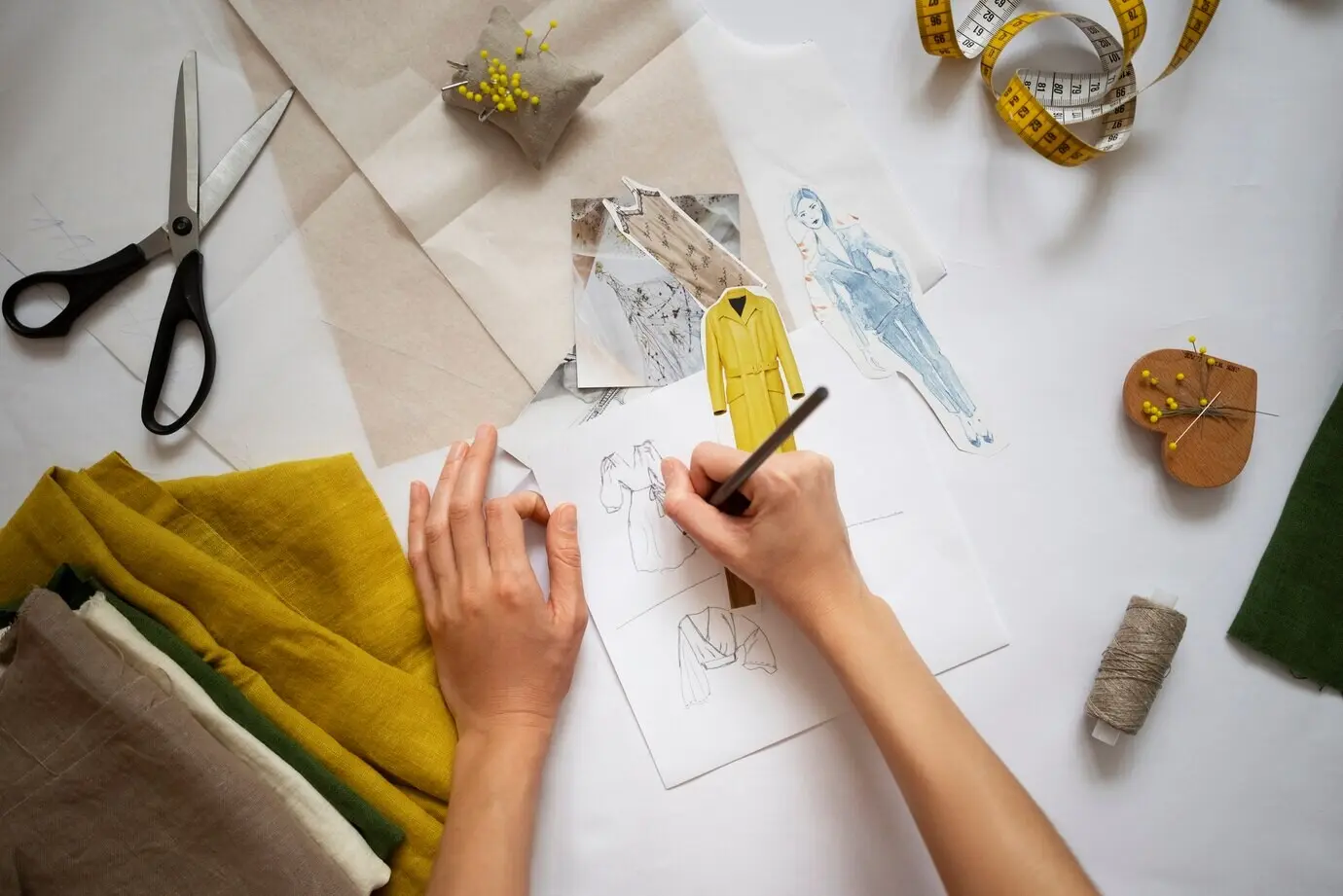 Eine Frau zu Hause mit Träumen und einem Vision Board.